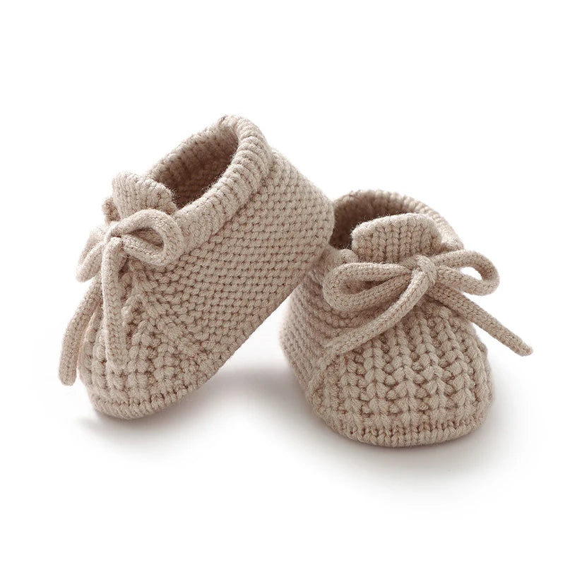 Baby Shoes Knitted Newborn Footwear – 0-18M Warm First Boots for Boys & Girls, Solid Toddler Kid Accessories