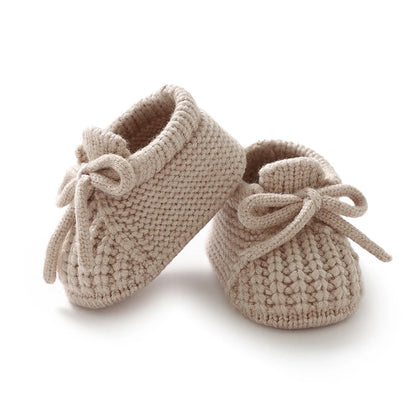 Baby Shoes Knitted Newborn Footwear – 0-18M Warm First Boots for Boys & Girls, Solid Toddler Kid Accessories