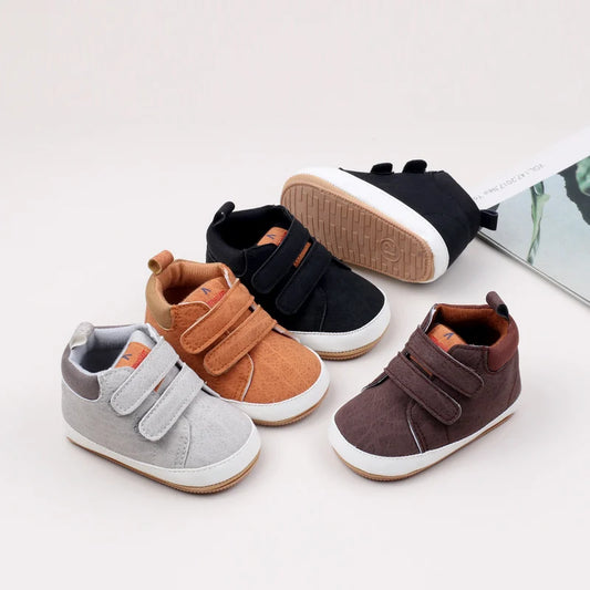 Baby Shoes Soft PU High Quality TPR Anti-Slip Sole Spring & Autumn Style for Newborn Toddler Boys and Girls