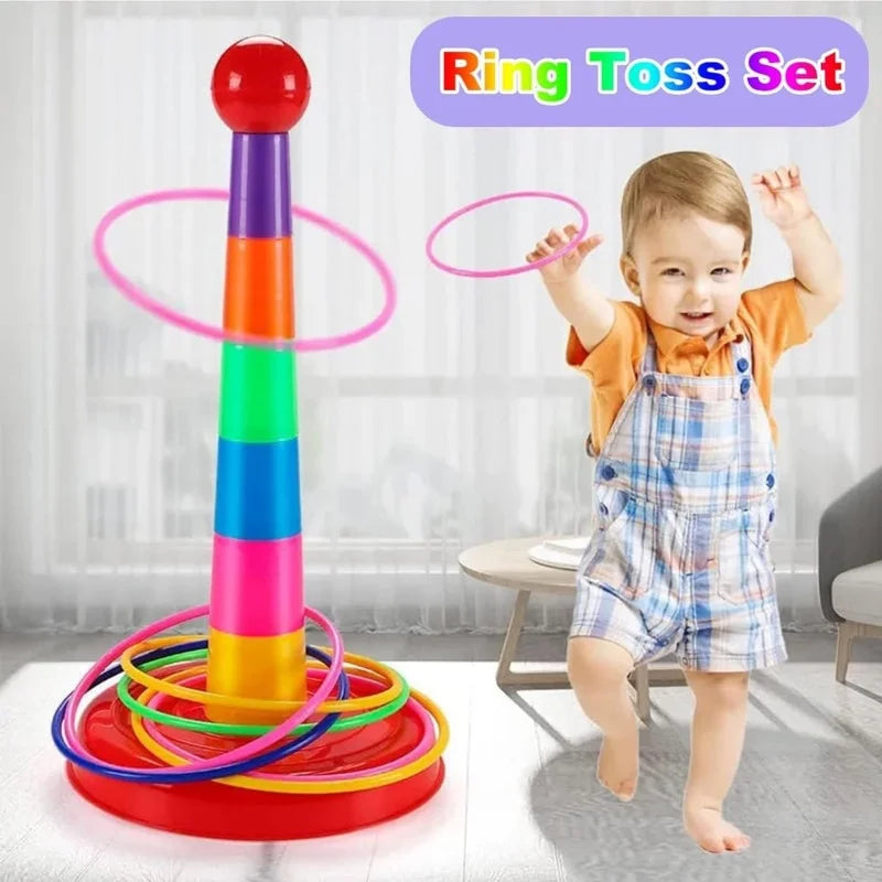Children’s Throw Circle Game – Stacked Toy for Indoor & Outdoor Fun, Parent-Child Interactive Early Education Gift