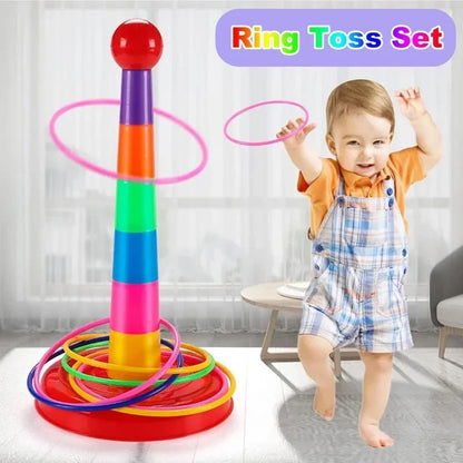 Children’s Throw Circle Game – Stacked Toy for Indoor & Outdoor Fun, Parent-Child Interactive Early Education Gift