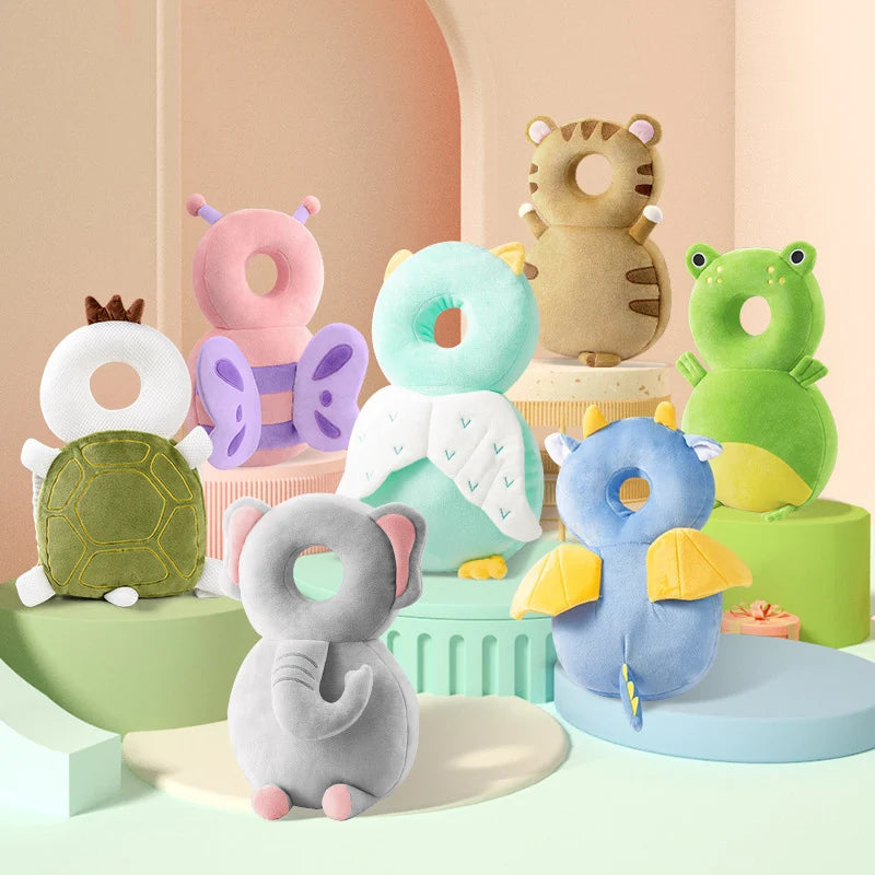 Baby Head Protector Backpack Pillow for Kids 1-3Y, Soft PP Cotton Protective Cushion, Cartoon Security Pillow