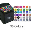 Kids Double-Headed Art Marker Pen Set – Alcohol and Oily Based Markers for Drawing, Sketching, Graffiti, and Manga Supplies