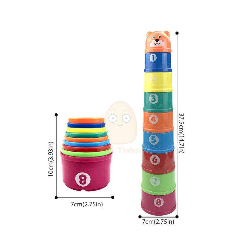Baby Stacking Cups Educational Color and Number Sorting Toy