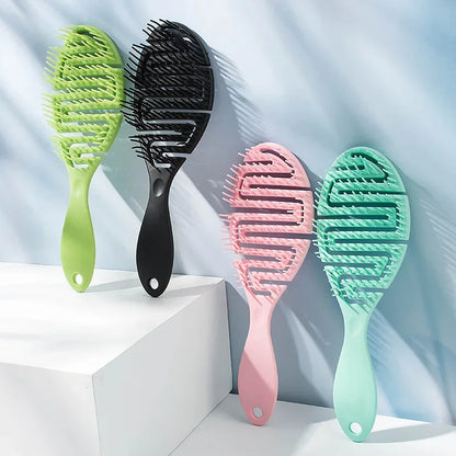 Wet & Dry Hair Brush Comb - Barber Pro Styling Tools - Anti-Tangled, Anti-Static Scalp Massage Brush - Magic Hair Comb