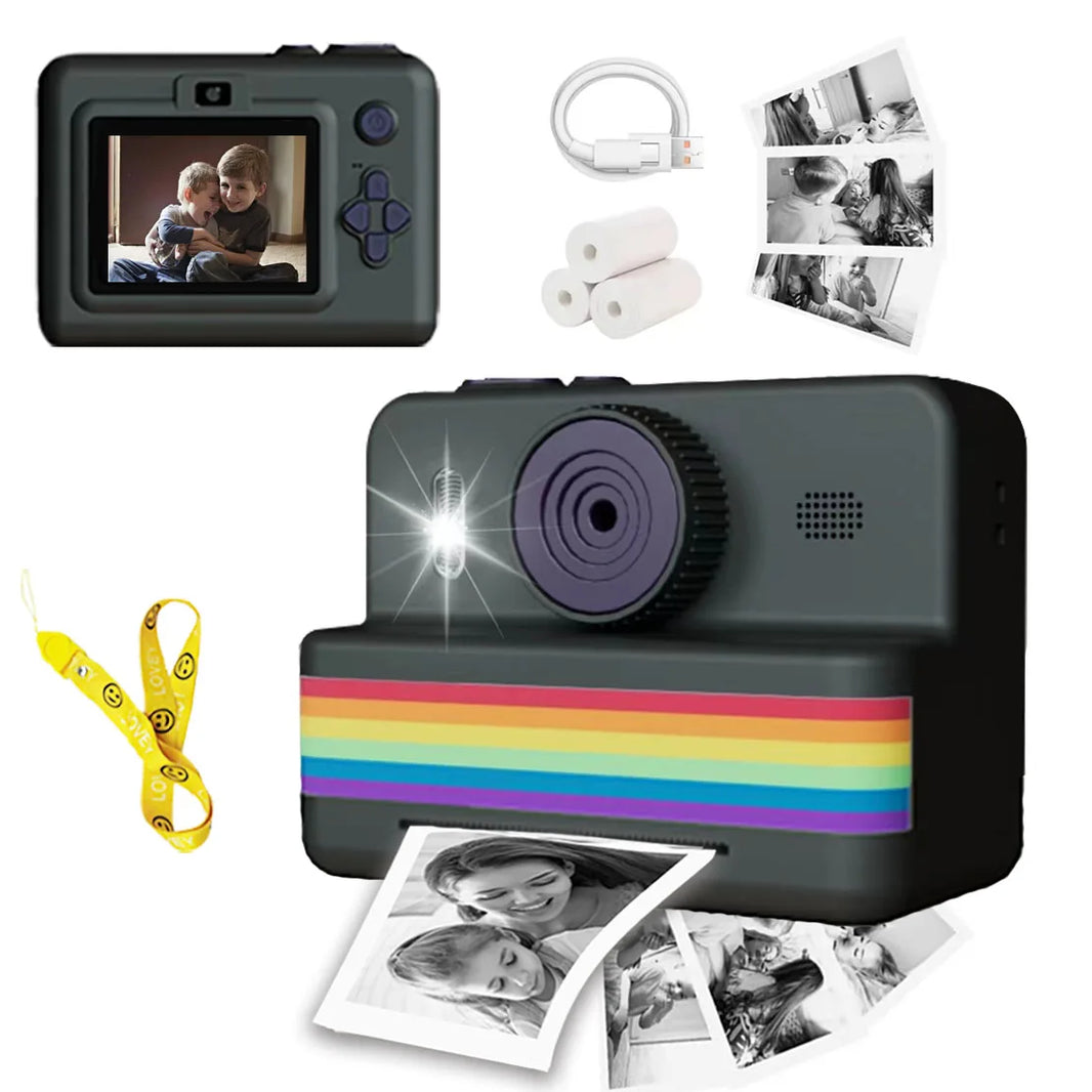 Digital Kids Camera with 2.8-Inch Screen, Portable Thermal Instant Print, HD Photo and Video Toy