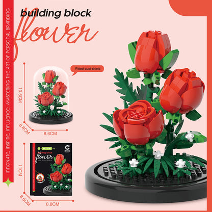 DIY Micro Flower Building Blocks – Mini Bricks Eternal Flowers Home Decoration Puzzle Toy