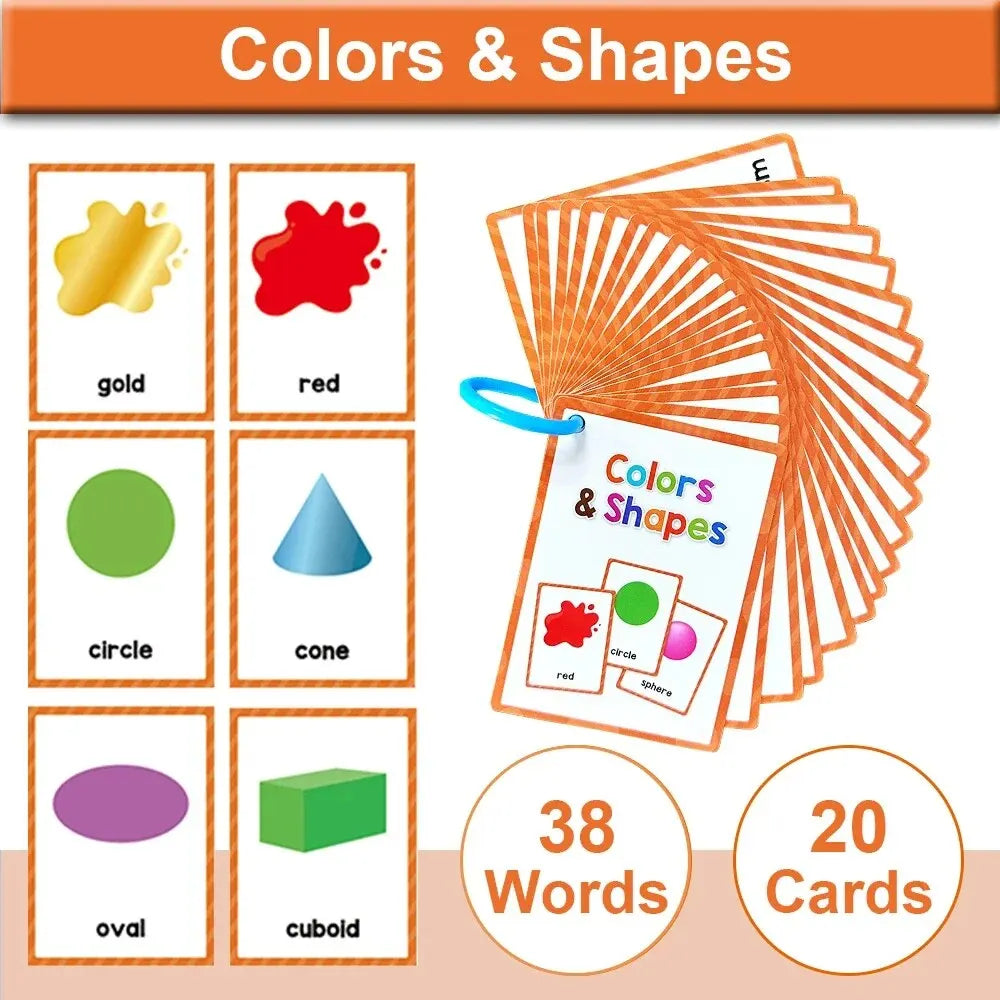 Montessori English Words Learning Cards – Early Education Teaching Aids for Kids and Classroom Use