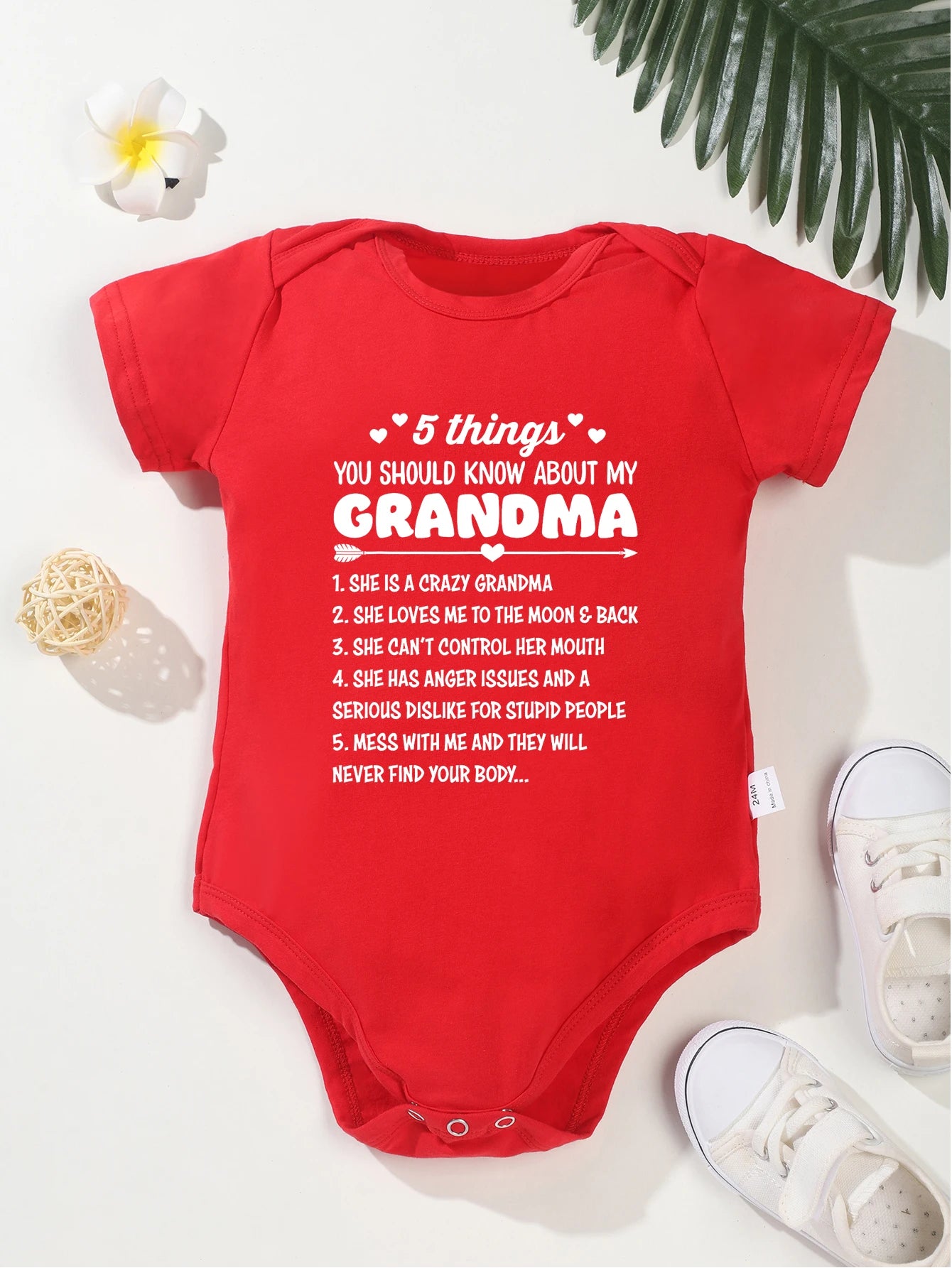 5 Things You Should Know About My Grandma Print Baby Bodysuit – Trendy Newborn One-Piece, Boy Girl Romper, Infant Jumpsuit, Toddler Clothes