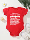 5 Things You Should Know About My Grandma Print Baby Bodysuit – Trendy Newborn One-Piece, Boy Girl Romper, Infant Jumpsuit, Toddler Clothes