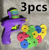 Kids Foam Flying Disc Launcher Toy — Carrot Shooter with 15 EVA Discs, Compact Launcher 13×10×4.5 cm (5.12×3.94×1.77 in) — Parent-Child Outdoor Game