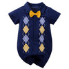 Baby Boy & Girl Short Sleeve Romper – 100% Cotton Argyle Onesie Jumpsuit (Newborn & Toddler, Casual Wear)