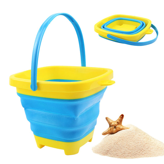 Children’s Multifunctional Folding Silicone Water Play and Shower Bucket Toy