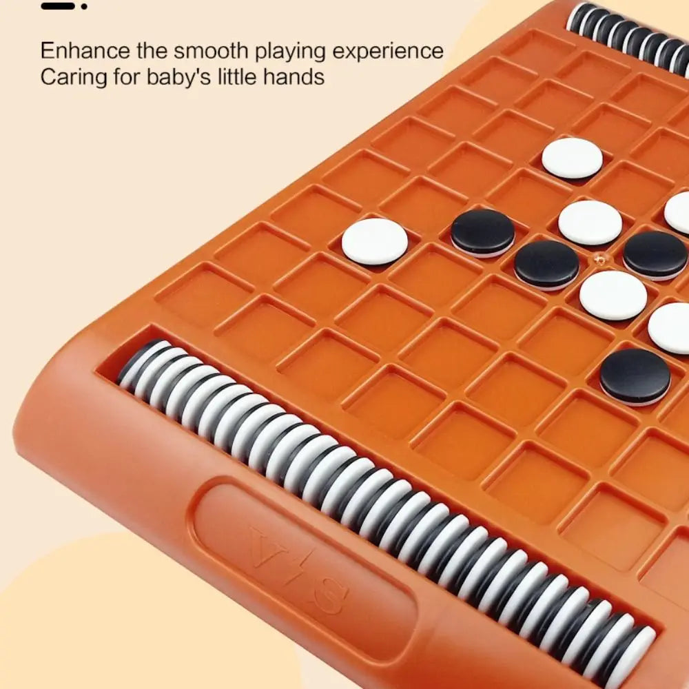 Tabletop Flip Black and White Chess Board Parent-Child Interactive Touch Flip Kid Overturn Chess Portable Montessori Game