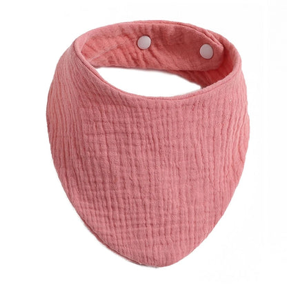 Organic Cotton Baby Bibs | Muslin Scarf Bandana Burp Cloth for Boys & Girls | Absorbent Triangle Gauze Feeding Bibs - Kidzy Market