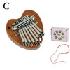 Mini 8-Key Kalimba Thumb Piano Exquisite Finger Piano Musical Accessory Pendant Gift for Kids