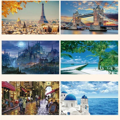 Adult Jigsaw Puzzle 1000 Pieces, Landscape Animation Paper Puzzle, Decorative Painting, Brain Exercise Toy