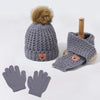 3Pcs Kids Winter Hat, Scarf, and Snow Gloves Set – Warm Knit Soft Outdoor Accessories for Boys, Girls, and Toddlers