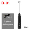 Upgraded Electric Milk Frother USB Rechargeable Handheld 3-Speed Mini Coffee Whisk and Egg Beater