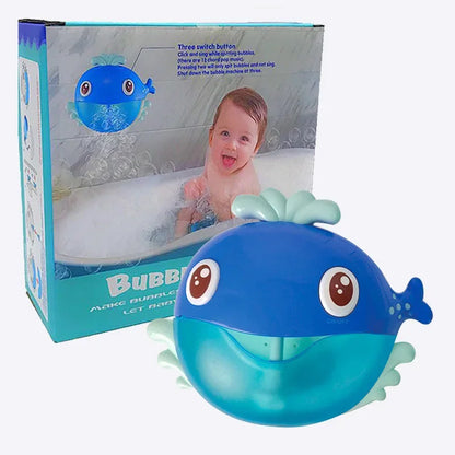 Frog & Crab Bath Bubble Machine with Music — Automatic Bubble Blower for Toddlers & Kids