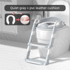 Foldable Potty Training Seat with Stairs, 6-Height Adjustable Toddler Toilet Trainer with Non-Slip Steps (Ages 2–7)