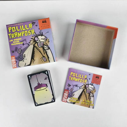 Polilla Tramposa Board Game - Cheating Moth Spanish Card Game for Adults and Children, Family Party Juego de Mesa