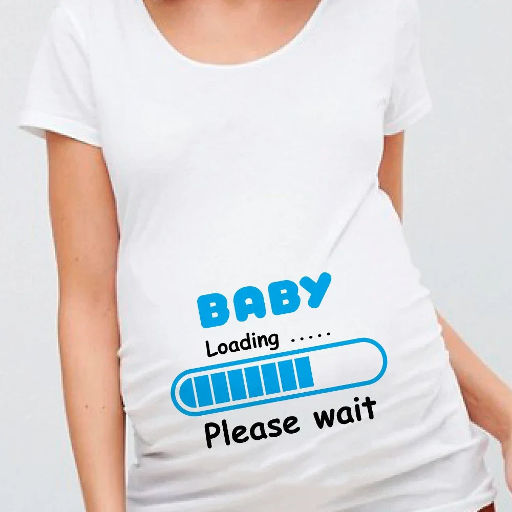 Women Pregnancy T-shirt It's A Girl Baby Print Pregnant Maternity T-shirts Funny Pregnant Women Summer Tees Tops