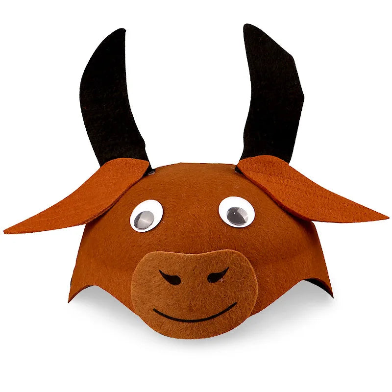 Kids Forest Animal Felt Party Hat – Duck, Bird & Rabbit Carnival Cap | Children's Day Party Costume