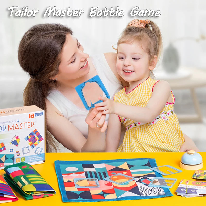 Tailor Master Battle Game – Color & Shape Matching Board Game for Kids, Logical Thinking Montessori Educational Toy