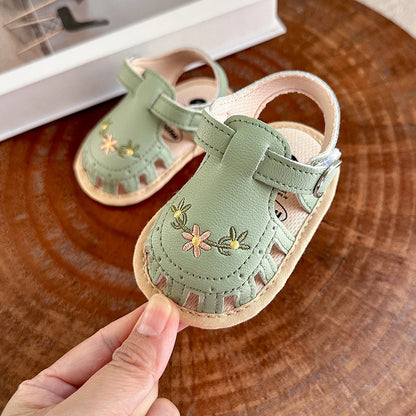 Infant Baby Sandals – Summer Crib Shoes, Flat First Walkers for Boys & Girls, Wedding Dress Shoes