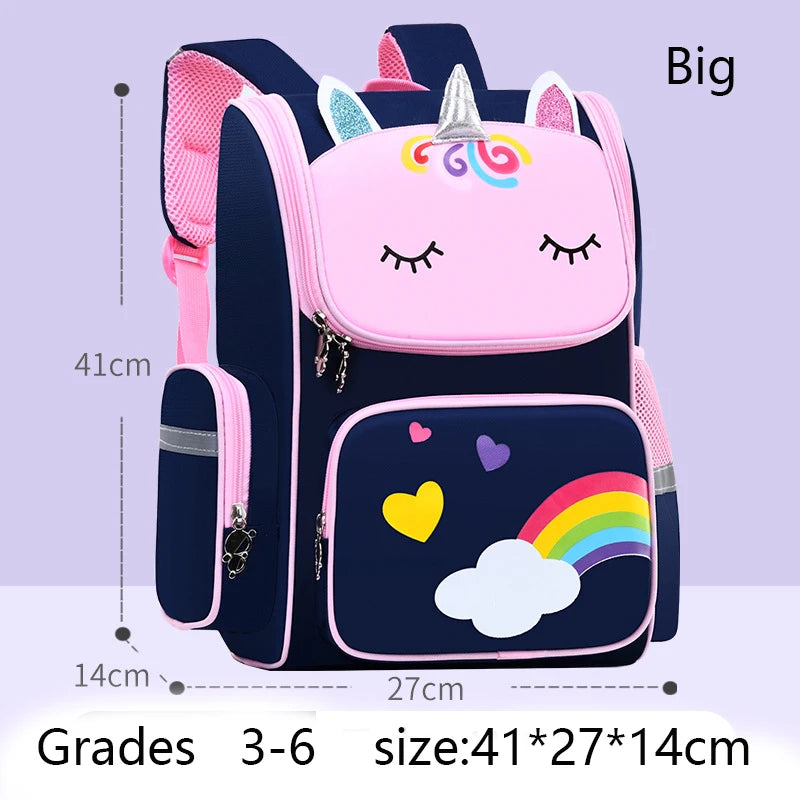 Unicorn Kid Backpack for Girls – Rainbow Eyes Bookbag, Teen School Bag for Traveling, Waterproof Mochilas - Kidzy Market