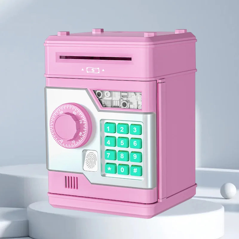 Electronic Piggy Bank with Password Safe Smart Fingerprint Automatic Banking Children's Gift Money Box