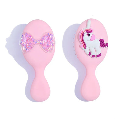 Girls Hair Comb – Candy Color Hairbrush for Scalp Massage, Wet & Curly Detangle Brush for Women and Kids, Baby Pink