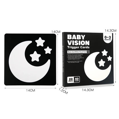 Montessori High Contrast Flash Cards – Visual Stimulation and Cognitive Toy for Infants