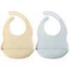 2PCS Silicone Baby Bibs for Toddlers – Waterproof, Solid Color, Adjustable Feeding & Burp Cloths for Newborns & Drooling Scarf - Kidzy Market