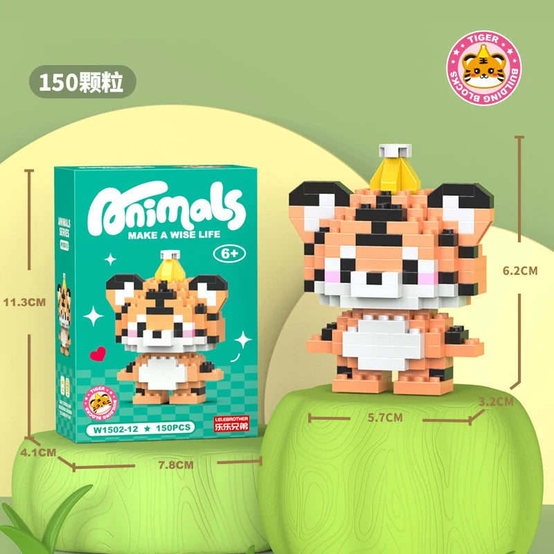 Adults Animals Micro Particle Building Blocks – Dog and Cat Mini Bricks Toy for Kids Ages 6 to 12