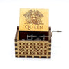 Wooden Hand Crank Theme Music Box Queen Jurassic Park Neverland Valentine’s Day Birthday Holiday Gift