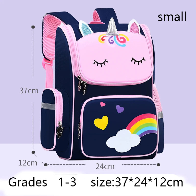 Unicorn Kid Backpack for Girls – Rainbow Eyes Bookbag, Teen School Bag for Traveling, Waterproof Mochilas - Kidzy Market