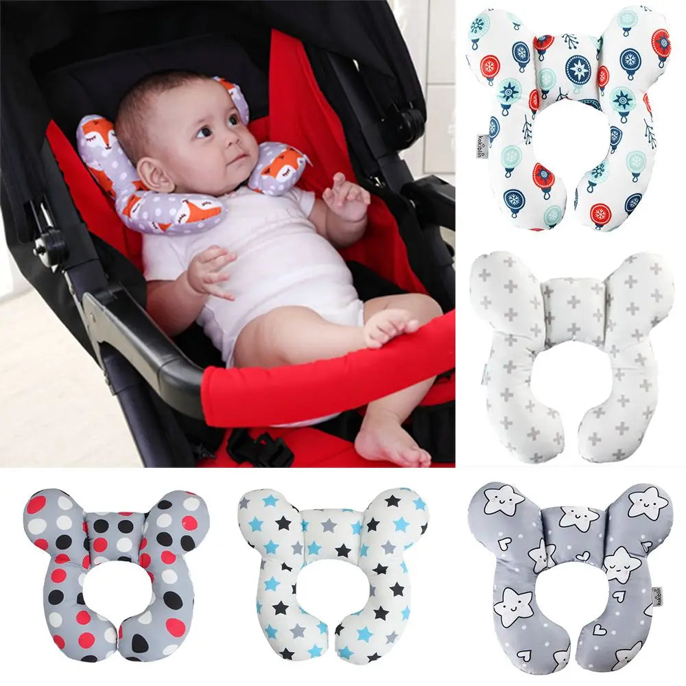 Protective U-Shape Car Seat Headrest – Soft Neck Support Pillow for Children Travel Safety