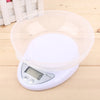 LED Portable Digital Kitchen Scale With Tray 5 kg (11 lb) 1 g Accuracy