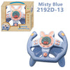 Electric Simulation Steering Wheel Toy with Light and Sound Educational Children’s Co-Pilot Car Vocal Toy Gift