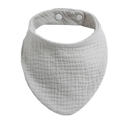 Organic Cotton Baby Bibs | Muslin Scarf Bandana Burp Cloth for Boys & Girls | Absorbent Triangle Gauze Feeding Bibs - Kidzy Market