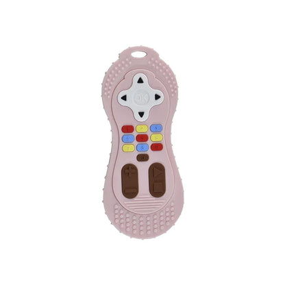 TYRY.HU 1Pc Baby Silicone Teether - Remote Control Shape, Rodent Gum Pain Relief, Sensory Educational Teething Toy for Kids