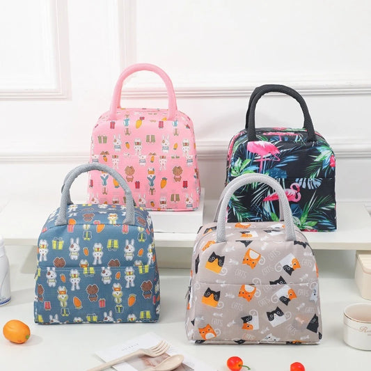 Cartoon Insulated Lunch Bag – Portable Thermal Bento Tote for Kids, School, Picnic & Travel Cooler - Kidzy Market