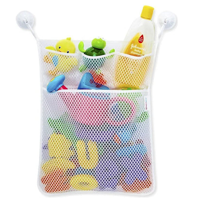 Dinosaur Animal Baby Bath Toy Organizer with Suction Cup Mesh Storage Bag for Kids