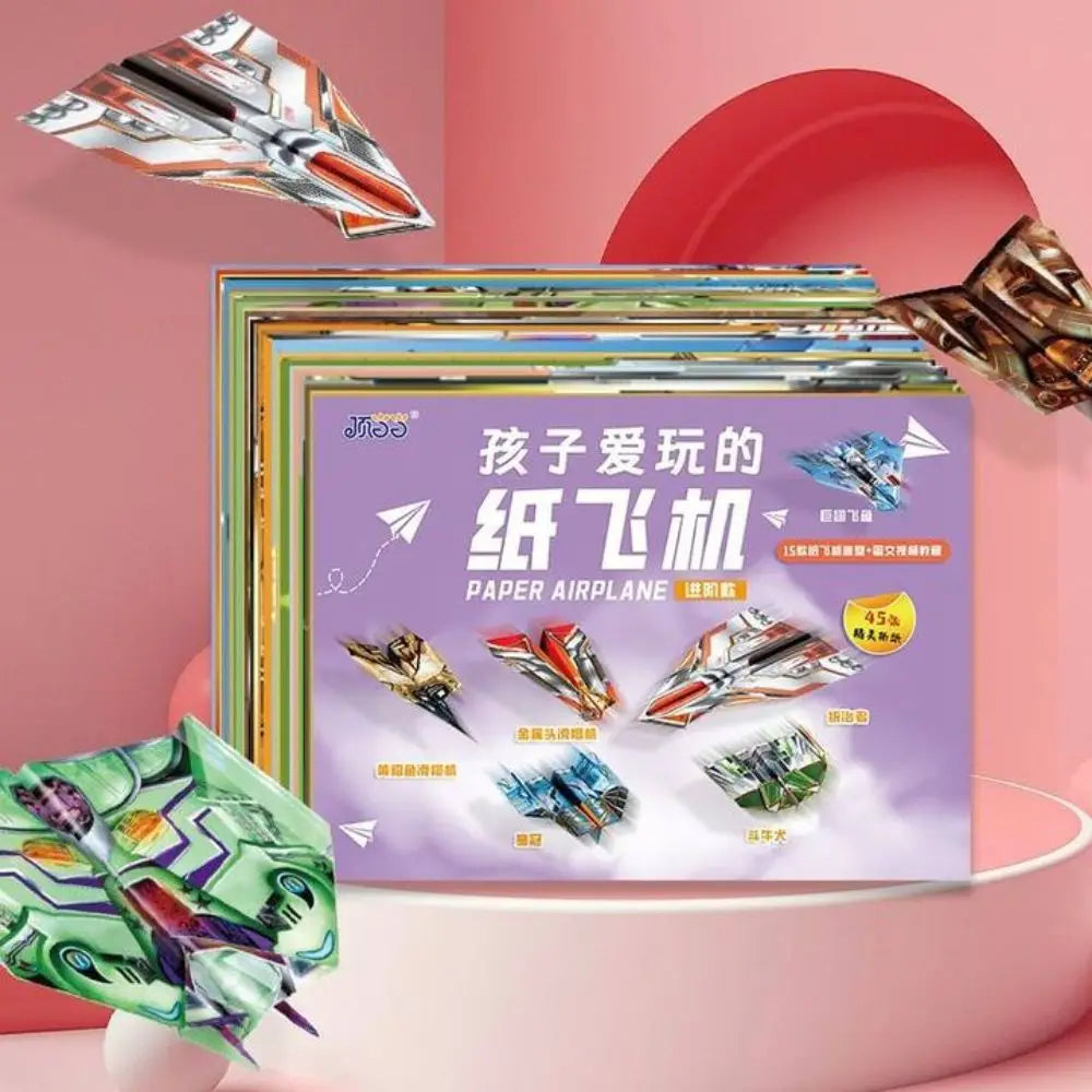 Handmade Paper Airplane Origami Montessori Folding Art Learning Cartoon Versatile Paper Aircraft Toy