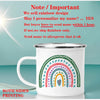 Personalized Rainbow Enamel Mug – Custom Name Coffee, Tea & Milk Cup, 3.14 in x 3.35 in (8 x 8.5 cm) – Kids Gift
