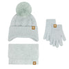 IYEAL Children’s Winter Hat Scarf Gloves Set – Cozy Knitted Woolen 3-Piece Set for Boys & Girls – Warm Winter Hat, Scarf & Gloves
