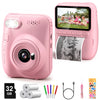 Instant Print Kids Camera with 3.0-Inch Screen, 32MP 1080P HD Digital Camera, Includes 3 Rolls of Printer Paper