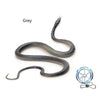 43.3-Inch (110 cm) Realistic Rubber Snake Prank Toy with 16.4 ft (500 cm) String & Metal Clip